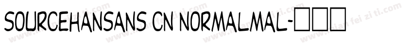 Sourcehansans cn Normalmal字体转换